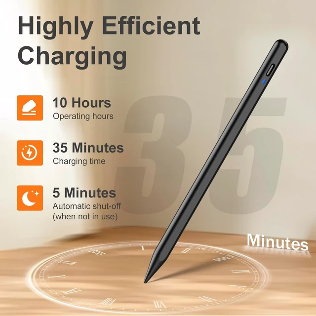 Alt view image 3 of 7 - Stylus Pen for Android Tablet/Phones Tablet Pencil for iOS/Android Black