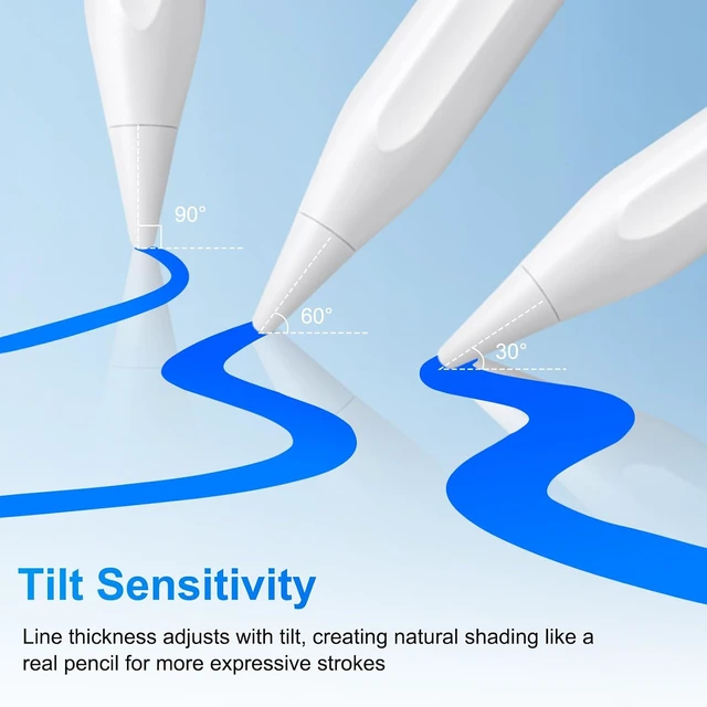 Alt view image 5 of 7 - Stylus Pen for iPad 2018-2026 Fast Charge iPad Pencil-White