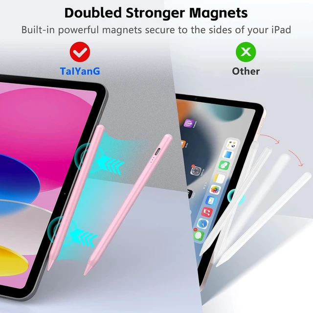 Alt view image 3 of 7 - iPad Stylus Pen for iPad 2018-2026 Palm Rejection Fast Charging