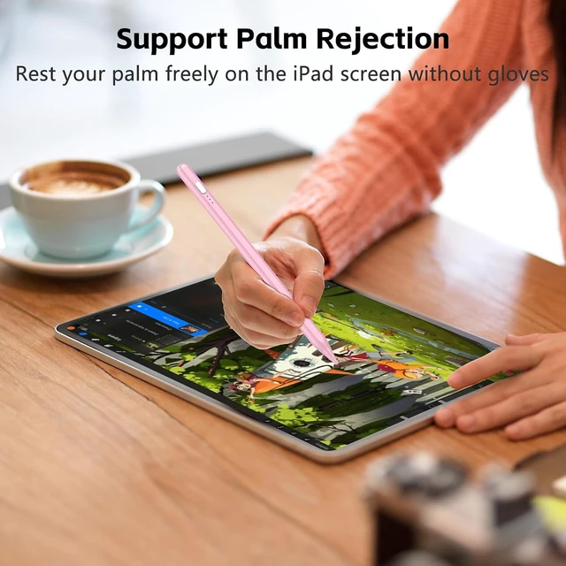 Alt view image 4 of 7 - iPad Stylus Pen for iPad 2018-2026 Palm Rejection Fast Charging