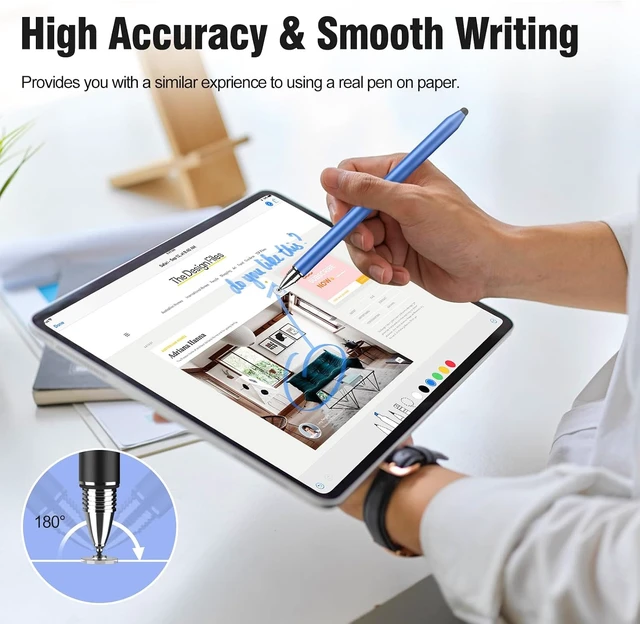 Alt view image 3 of 7 - Stylus Pen for Touchscreen 3-in-1 Universal iPad Stylus