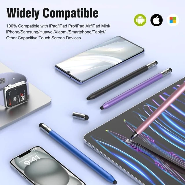 Alt view image 6 of 7 - Stylus Pen for Touchscreen 3-in-1 Universal iPad Stylus