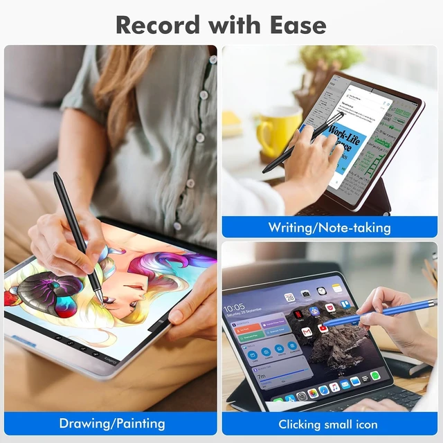 Alt view image 6 of 6 - Stylus Pen for Touchscreen 3-in-1 Universal iPad Stylus