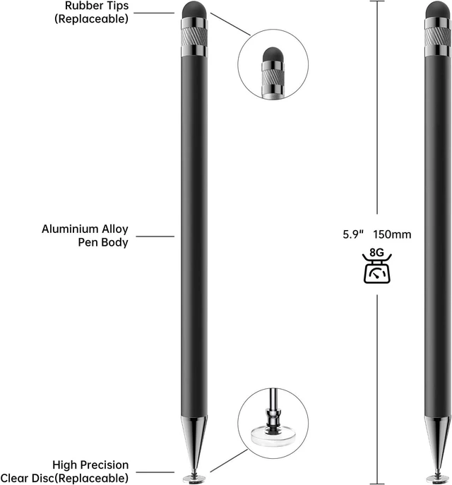 Alt view image 2 of 7 - Stylus(10 Pcs) 2-in-1 Stylus Pen for Touchscreen Capacitive Stylus