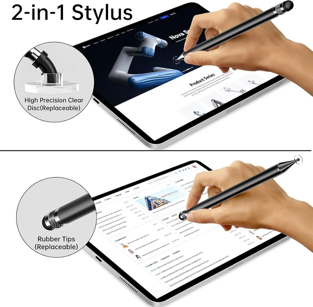 Alt view image 3 of 6 - Stylus(5 Pcs) 2-in-1 Stylus Pen for Touchscreen Capacitive Stylus