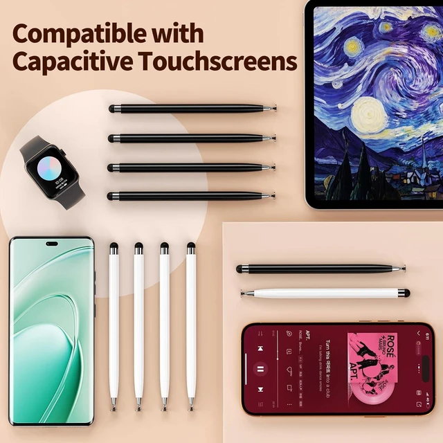 Alt view image 4 of 7 - 10PCS Stylus Pen for Touchscreen Lightweight 2 in 1 Design