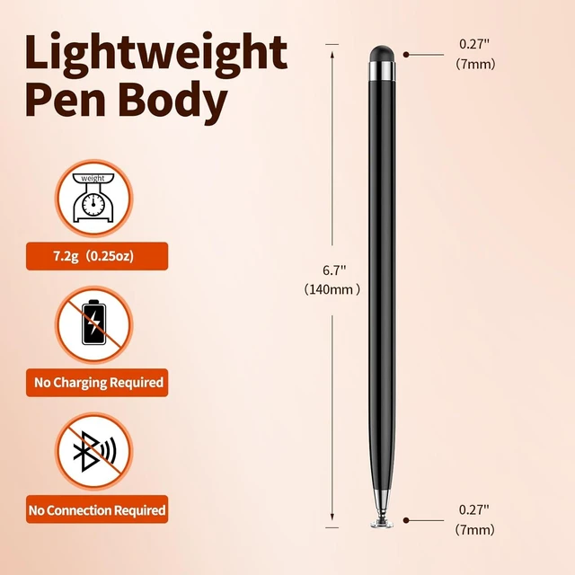 Alt view image 5 of 7 - 10PCS Stylus Pen for Touchscreen Lightweight 2 in 1 Design