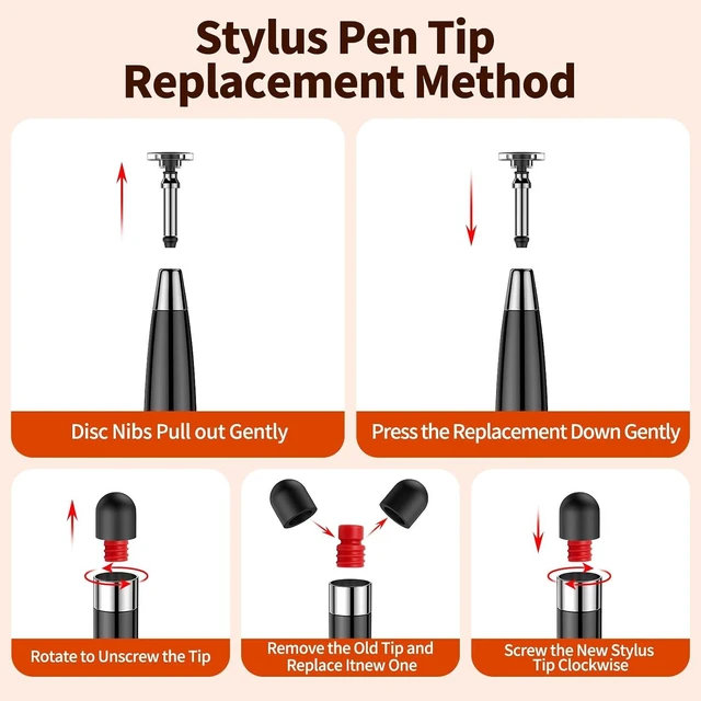 Alt view image 6 of 7 - 10PCS Stylus Pen for Touchscreen Lightweight 2 in 1 Design
