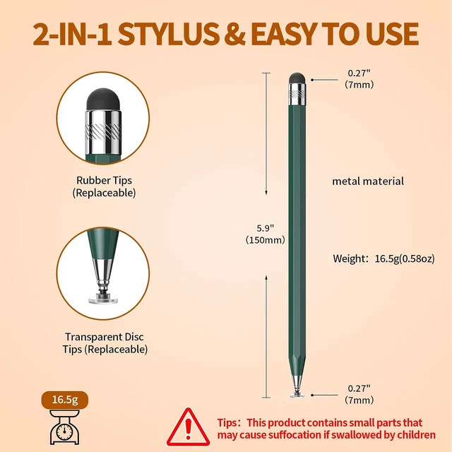 Alt view image 4 of 7 - Stylus Pens for Touch Screens iPad Pencil-Style Stylus