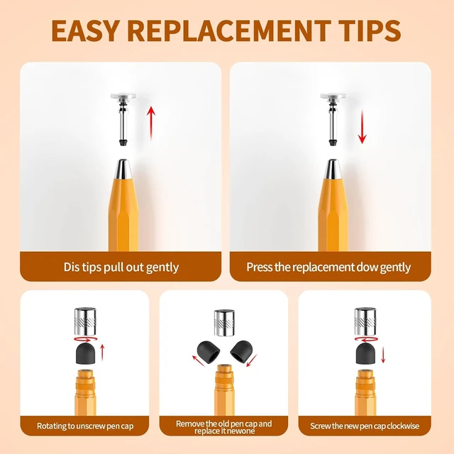 Alt view image 6 of 7 - Stylus Pens for Touch Screens iPad Pencil-Style Stylus