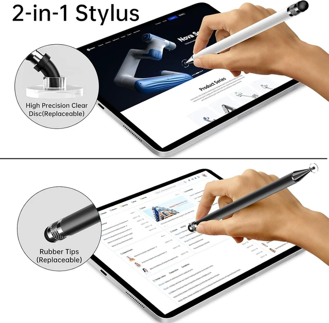 Alt view image 3 of 7 - Stylus(10 Pcs) 2-in-1 Stylus Pen for Touchscreen Capacitive Stylus