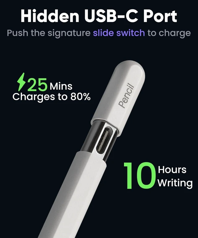 Alt view image 5 of 7 - Pencil 2nd Gen for iPad 2018-2026: Magnetic Wireless Charging Stylus