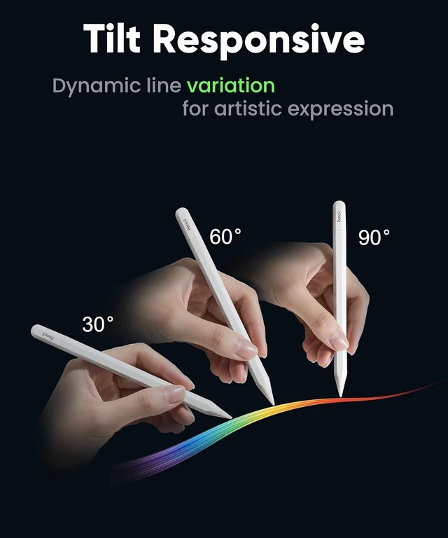 Alt view image 7 of 7 - Pencil 2nd Gen for iPad 2018-2026: Magnetic Wireless Charging Stylus