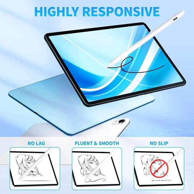 Alt view image 3 of 7 - Stylus Pen for Touchscreen for Android & iOS Phones/Tablets 1.5mm Fine Tip