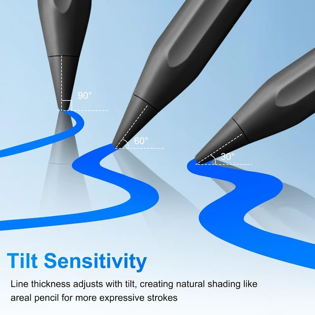 Alt view image 5 of 7 - Stylus Pen for iPad 2018-2026 Fast Charge iPad Pencil-Black