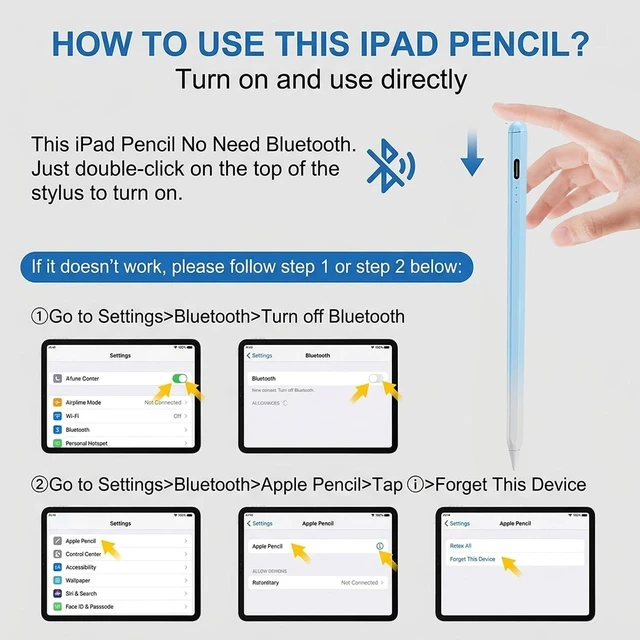 Alt view image 7 of 7 - Stylus Pen for iPad 2018-2026 3X Fast Charging iPad Pencil with Palm Rejection & Tilt Sensitivity Pencil Alternative No Bluetooth Required Compatible with iPad Pro Air Mini
