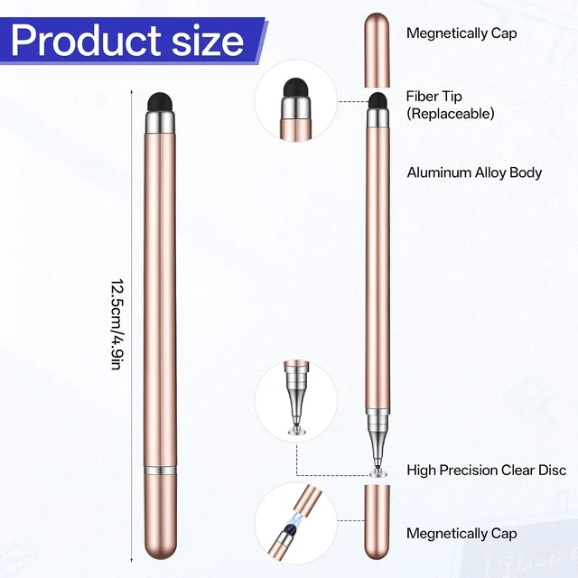 Alt view image 5 of 7 - 4Pcs Stylus Pen 2-in-1 Stylus Pen for Touch Screen