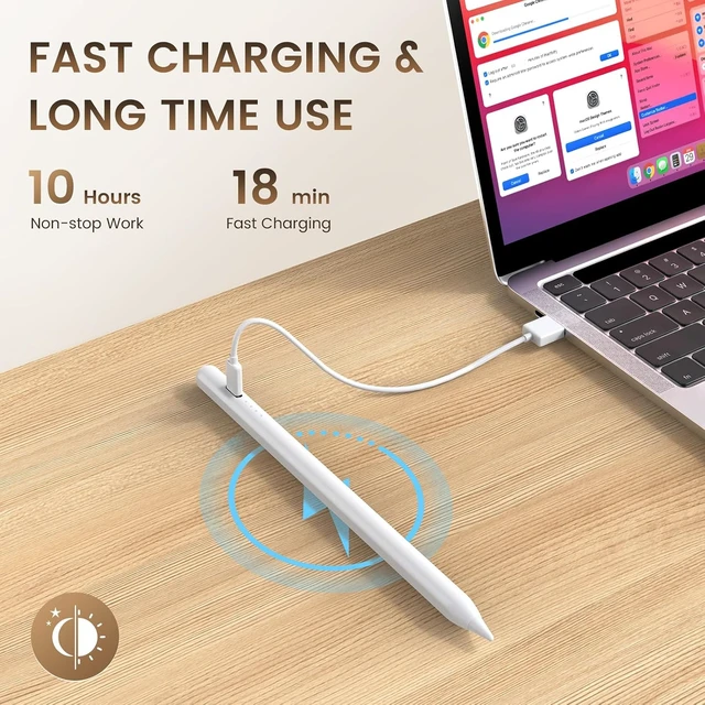 Alt view image 3 of 7 - Digiroot iPad Pencil 2026-2018 iPad Pen for A16 Stylus Pen for iPad