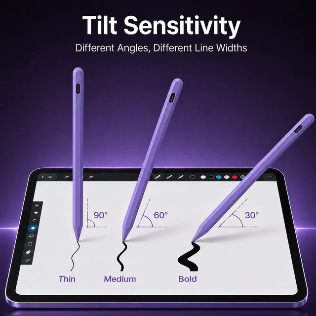 Alt view image 5 of 7 - Stylus Pen for iPad(2018-2026)-10 Min Fast Charge Auto Sleep Palm Rejection