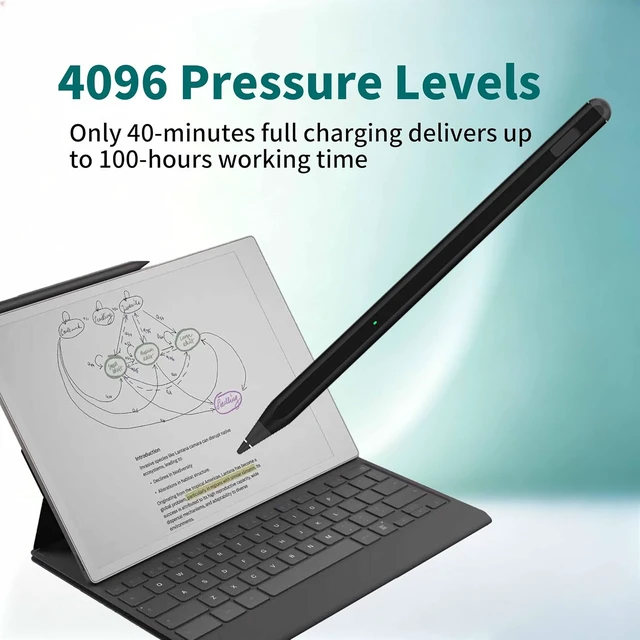 Alt view image 2 of 7 - Stylus for Remarkable Paper Pro Pro Move Pure Pen with Rear EraserBlack