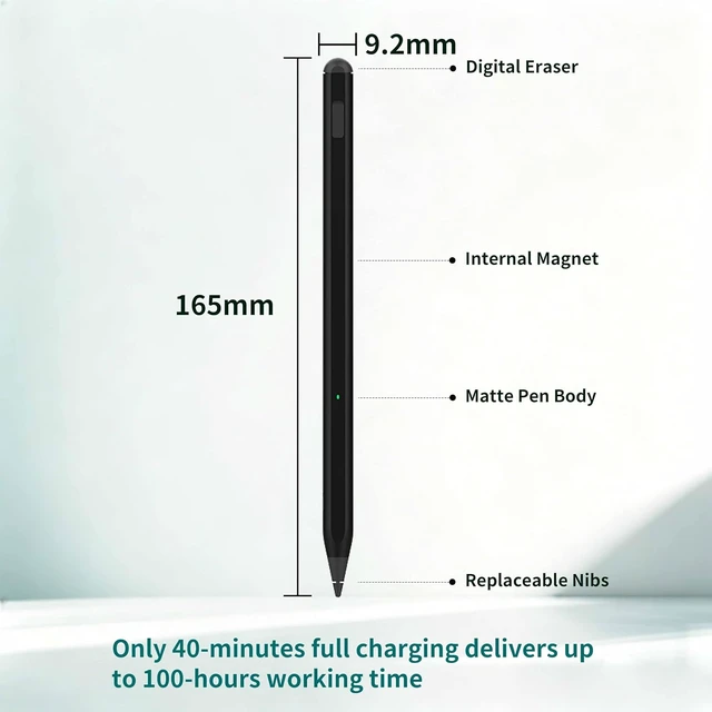 Alt view image 6 of 7 - Stylus for Remarkable Paper Pro Pro Move Pure Pen with Rear EraserBlack