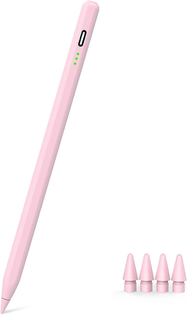 Main image of Pink Stylus Pen for iPad Pro Air Mini 2018-2026 Palm Rejection Fast Charge