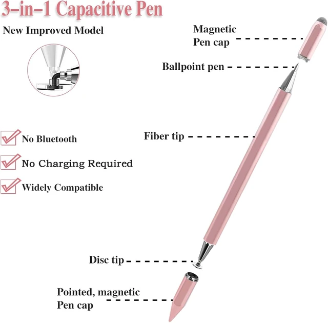Alt view image 2 of 7 - 3 in 1 Universal Stylus Pen for Touchscreen High Sensitivity&Precision