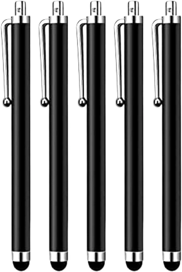 Main image of 5 Pack Stylus Pen for All capacitive Touch Screens Suitable for iPhone Ipad Galaxy Tablets Black