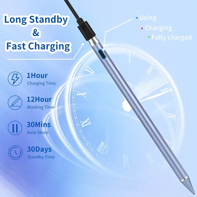 Alt view image 4 of 7 - Active Stylus Pens for Touch Screens Active Pencil Smart Digital Pens Fine Point Stylist Pen Compatible with iPhone iPad
