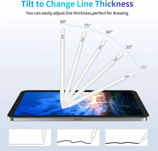 Alt view image 6 of 7 - Stylus Pen for iPad Tilt Sensitivity & Palm Rejection