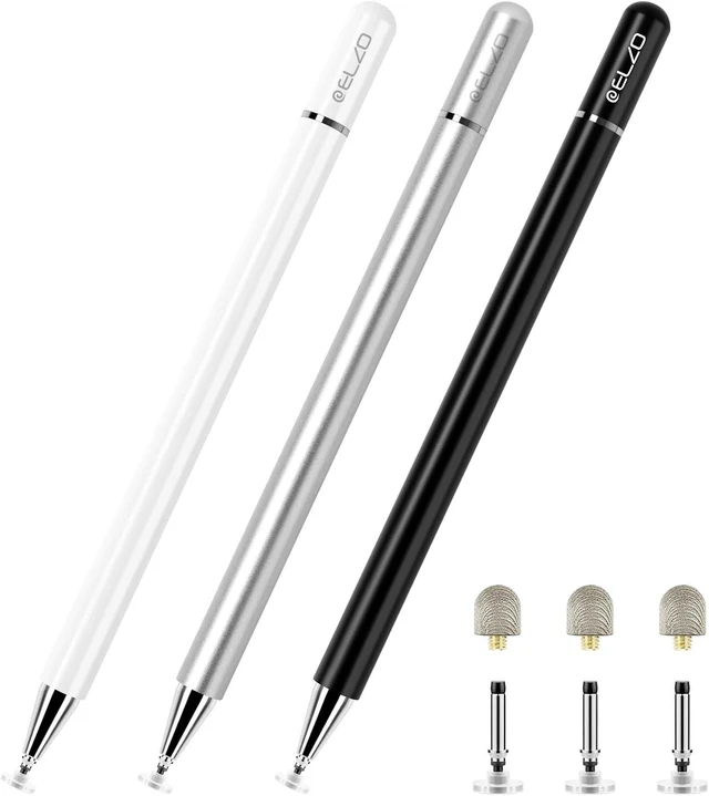 Main image of Stylus Pens for Touch Screen 2 in 1 Universal Stylus High Sensitivity Surface Pen with Extra 6 Tips for All Tablet Touch Screens iPhone iPad Pro Android Tablets Chromebook