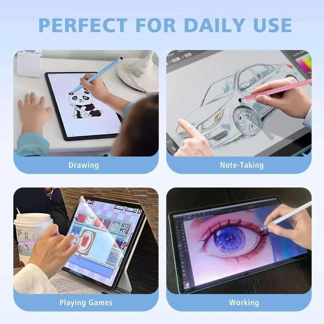 Alt view image 6 of 6 - Stylist Pens 2 in 1 Stylus Pen for Touchscreen (6pcs)