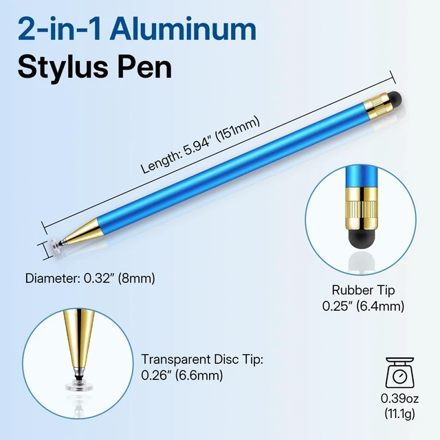 Alt view image 2 of 7 - Stylus(8 Pcs) 2-in-1 Stylus Pen for iPad Stylus Pen for Touchscreen
