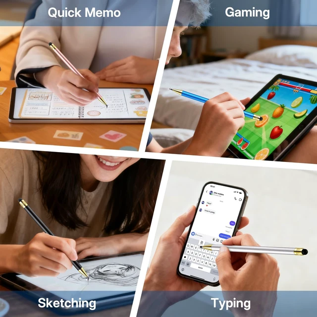 Alt view image 7 of 7 - Stylus(8 Pcs) 2-in-1 Stylus Pen for iPad Stylus Pen for Touchscreen