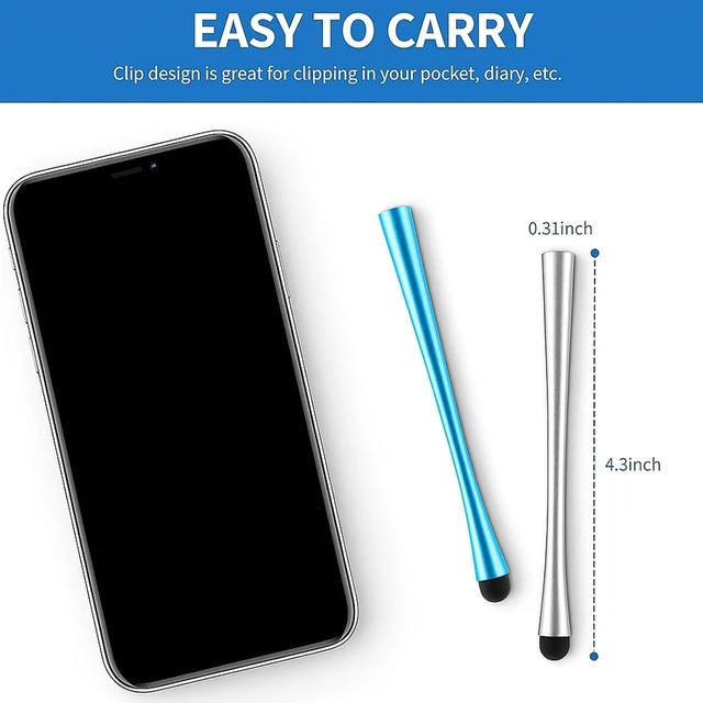Alt view image 2 of 6 - 8 Pcs Slim Stylus Pen Compatible with Ipad iPhone Android