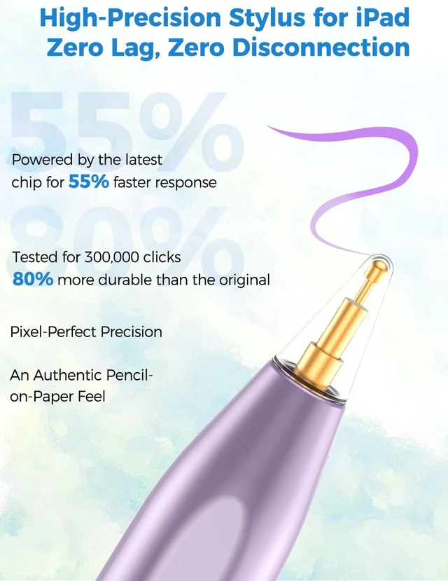 Alt view image 3 of 6 - Stylus Pencil for iPad 2026 Magnetic&Palm Rejection&Fast Charge-Starlight