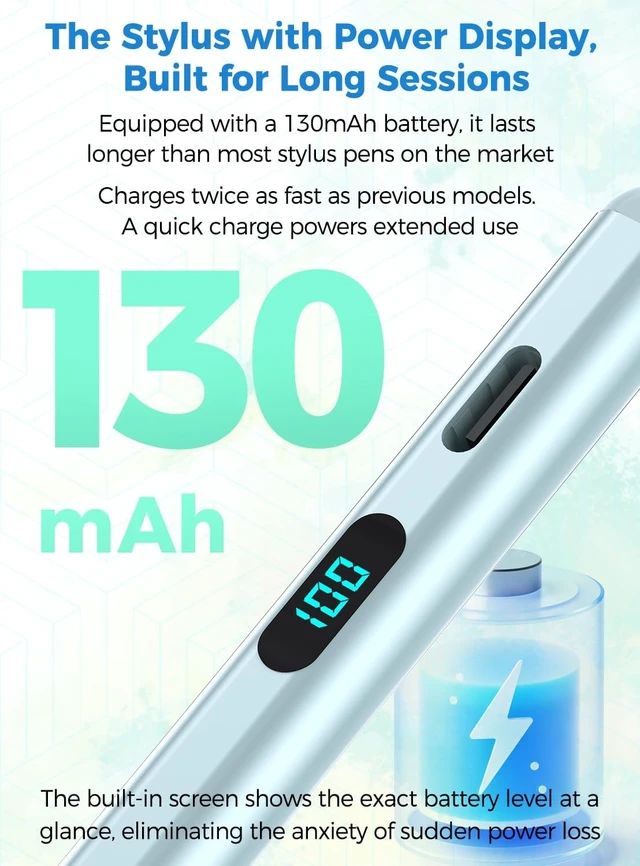 Alt view image 5 of 6 - Stylus Pencil for iPad 2026 Magnetic&Palm Rejection&Fast Charge-Starlight