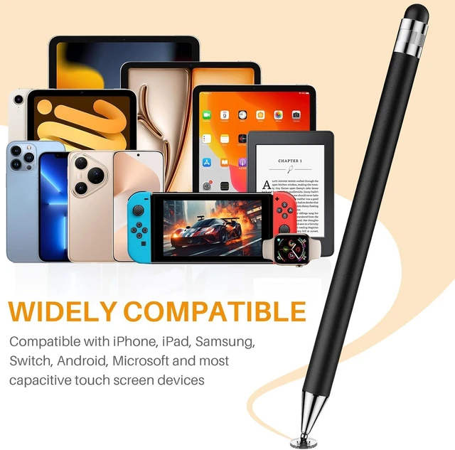 Alt view image 5 of 7 - 2-in-1 iPad Stylus 9mm Comfort Grip Stylists Pen for Touch Screens