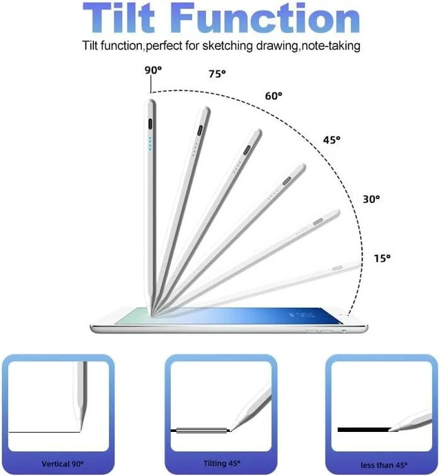 Alt view image 7 of 7 - Stylus Pen Dedicated for iPad W/Palm Rejection&Tilt Sensitivity