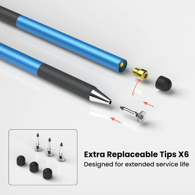 Alt view image 7 of 7 - Stylus Pen for ipad Touchscreen 2 in 1 Universal Stylus Pens 3 Pack