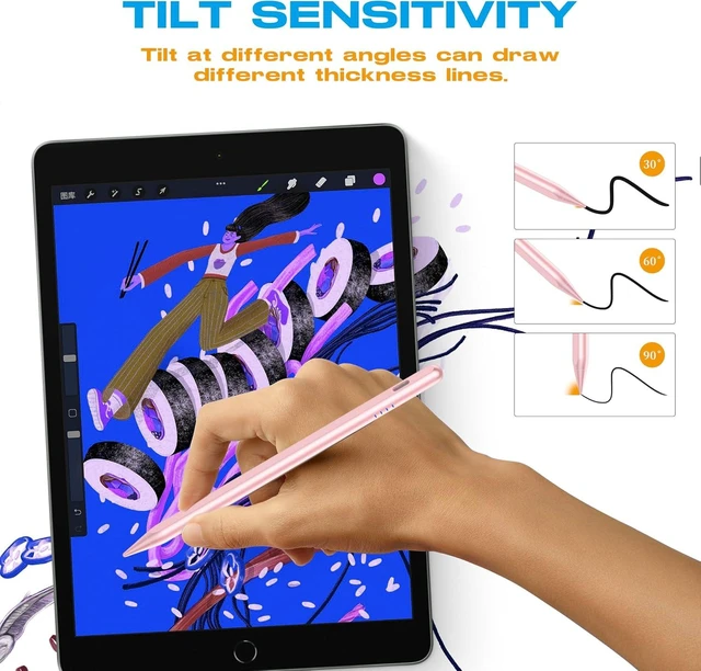 Alt view image 6 of 7 - Stylus Pen for iPad A16(2018-2026) Fast Charge for iPad Pencil