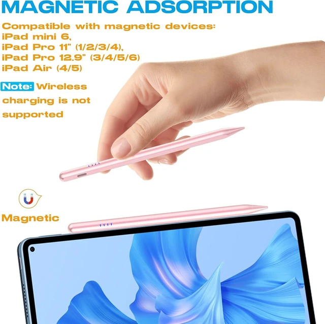 Alt view image 7 of 7 - Stylus Pen for iPad A16(2018-2026) Fast Charge for iPad Pencil