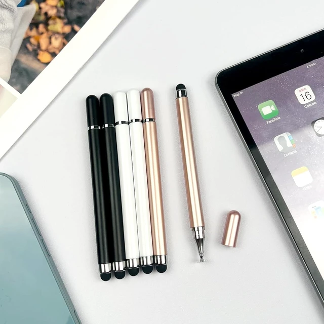 Alt view image 7 of 7 - 6-Pack 2-in-1 Stylus Pens for Touchscreen Devices High-Precision No-Charge Stylus for iPad iPhone & Android Tablets (3 Colors)