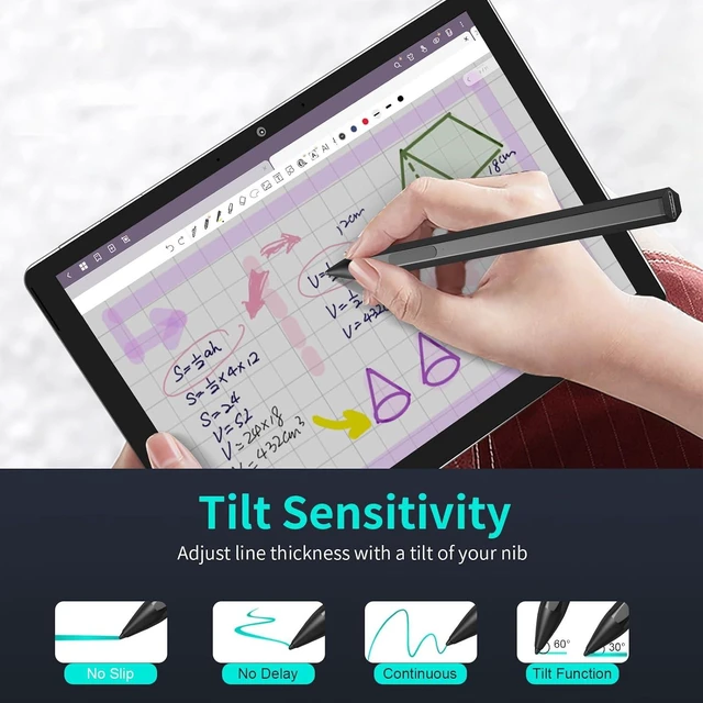 Alt view image 6 of 7 - Stylus Pen for ASUS Transformer/Mini/ASUS Zenbook Flip/Pro/ASUS Vivobook Flip/Pro/Duo/ASUS Notebook Rechargeable MPP 2.0 Tilt Pen with 4096 Pressure Sensitivity Hexagonal Pen Body Design Black