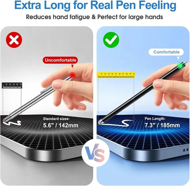 Alt view image 2 of 7 - Long Stylus 5-Pack Capacitive Pen for Touchscreen Universal Stylus Pens