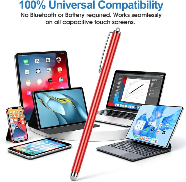 Alt view image 5 of 7 - Long Stylus 5-Pack Capacitive Pen for Touchscreen Universal Stylus Pens