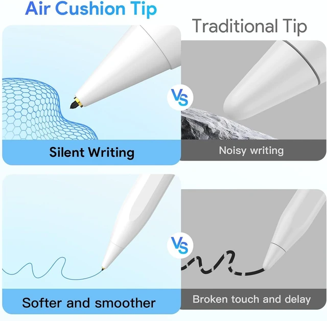 Alt view image 3 of 7 - Stylus Pen for iPad 2018-2026 Ultra-Quiet iPad A16 Pencil