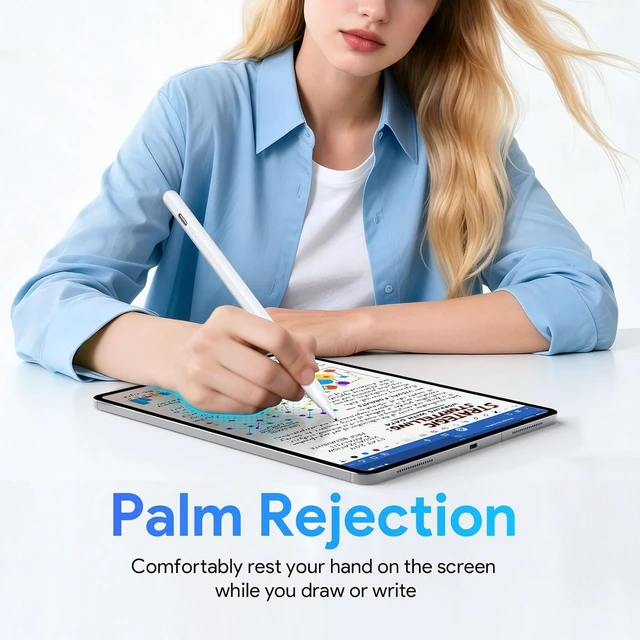 Alt view image 5 of 7 - Stylus Pen for iPad 2018-2026 Ultra-Quiet iPad A16 Pencil