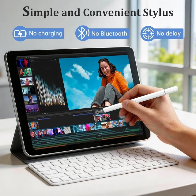 Alt view image 6 of 7 - Stylus Pen for Touchscreen 2-in-1 Stylist Pens 3Pcs Stylus