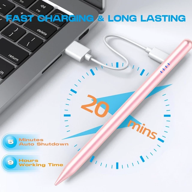 Alt view image 4 of 7 - Stylus Pen for iPad A16(2018-2026) Fast Charge for iPad Pencil